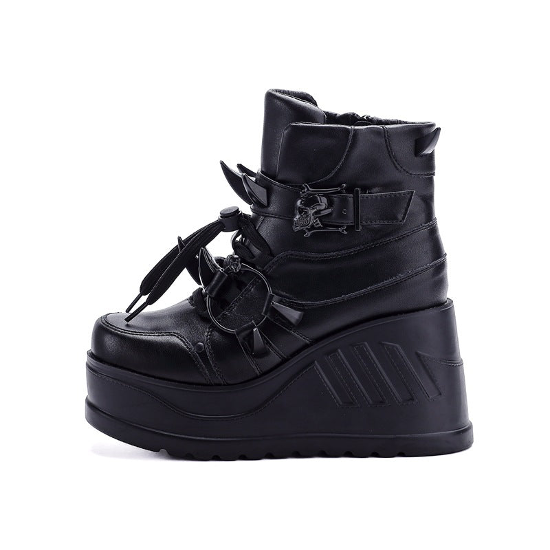 Women's Thick-soled Muffin Small Height Increasing Wedge Pumps Leisure Men's Shoes