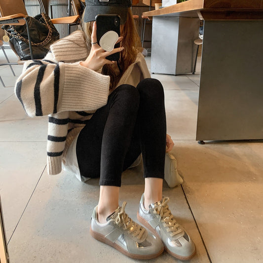 Women's Genuine Sier German Training Board Retro Canvas Shoes