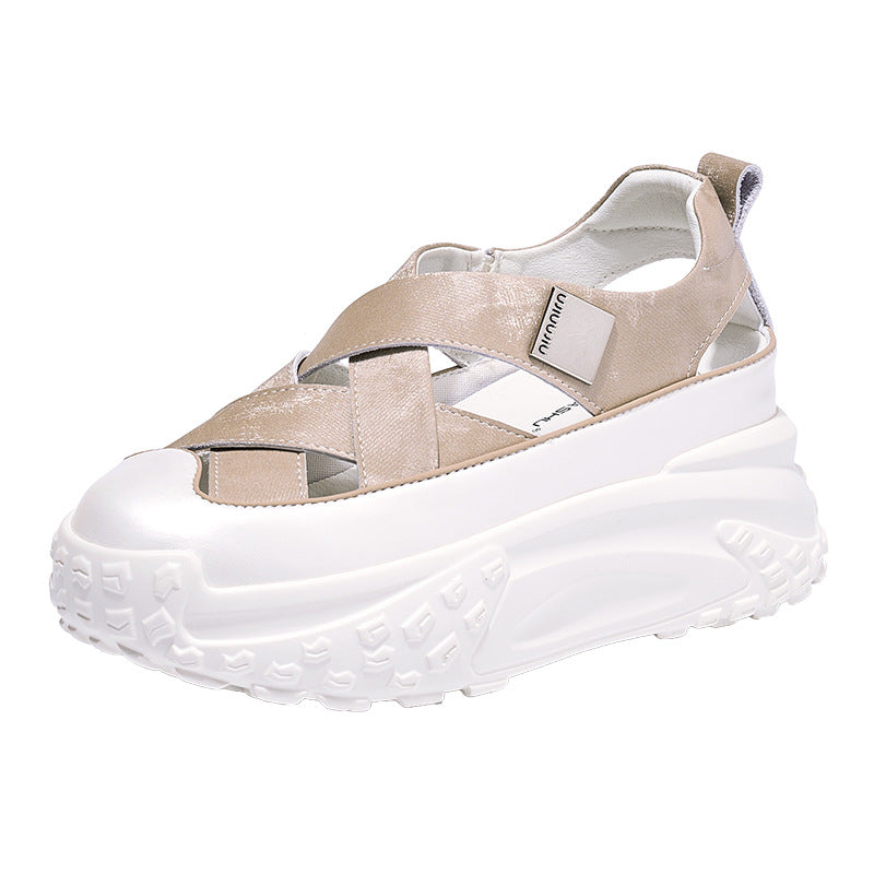 Women's Platform Sports Closed Toe Summer Hollow Sandals