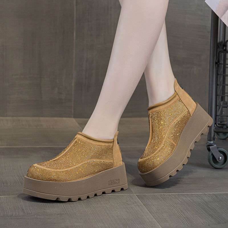 Women's Hole Breathable Platform Elevator Wild Casual Shoes