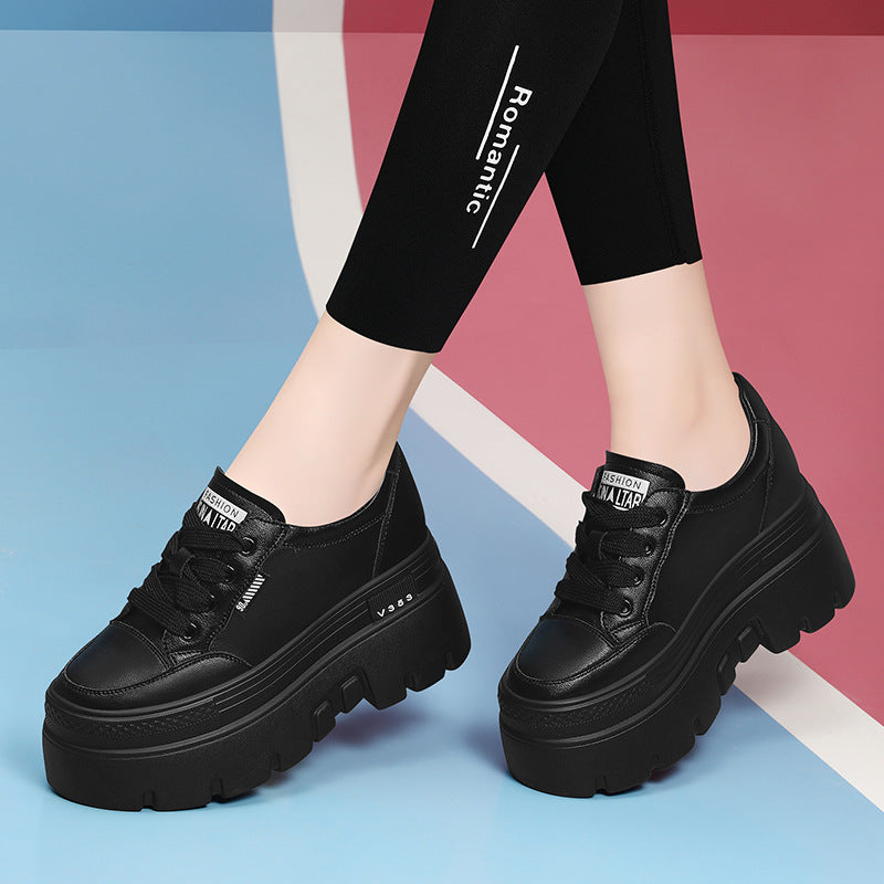 Women's Thick-soled Height Increasing Insole Small Versatile Sneakers