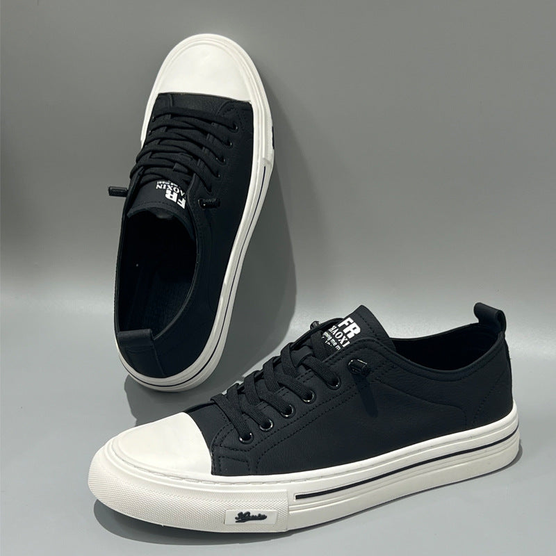 Men's White Surface Genuine Slip-on Summer Men's Board Shoes