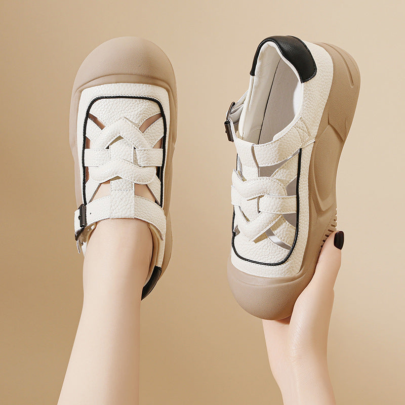 Women's Genuine Soft Bottom Summer Fashionable Breathable Casual Shoes