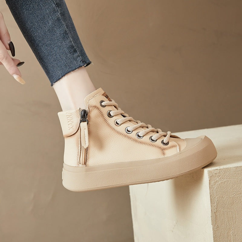 Women's Ankle Genuine Versatile Chelsea British Style Boots