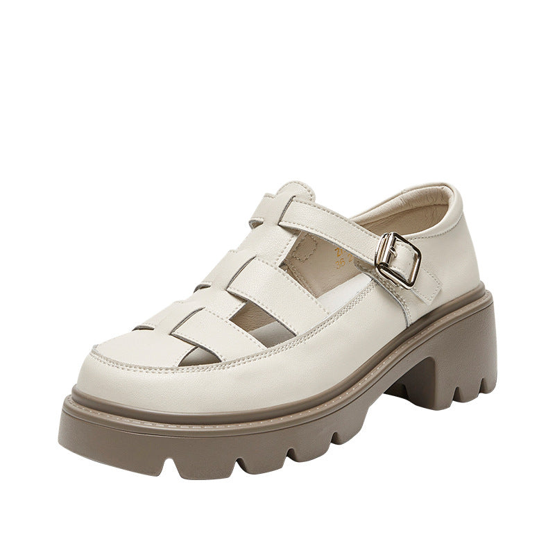 Women's Roman Closed Toe Outer Wear Platform Sandals
