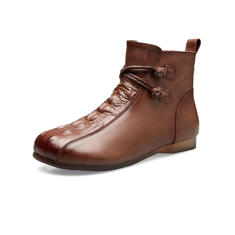 Women's Soft Bottom Ankle Mother Fleece-lined Waterproof Boots