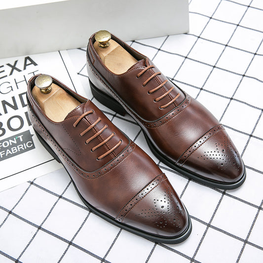 Men's Pointed Toe British Style Hairstyle Office Loafers
