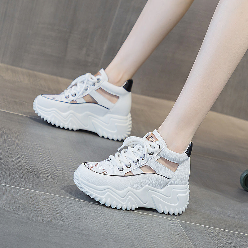 Women's Dad Summer Fashion Retro Lightweight Height Increasing Women's Casual Shoes