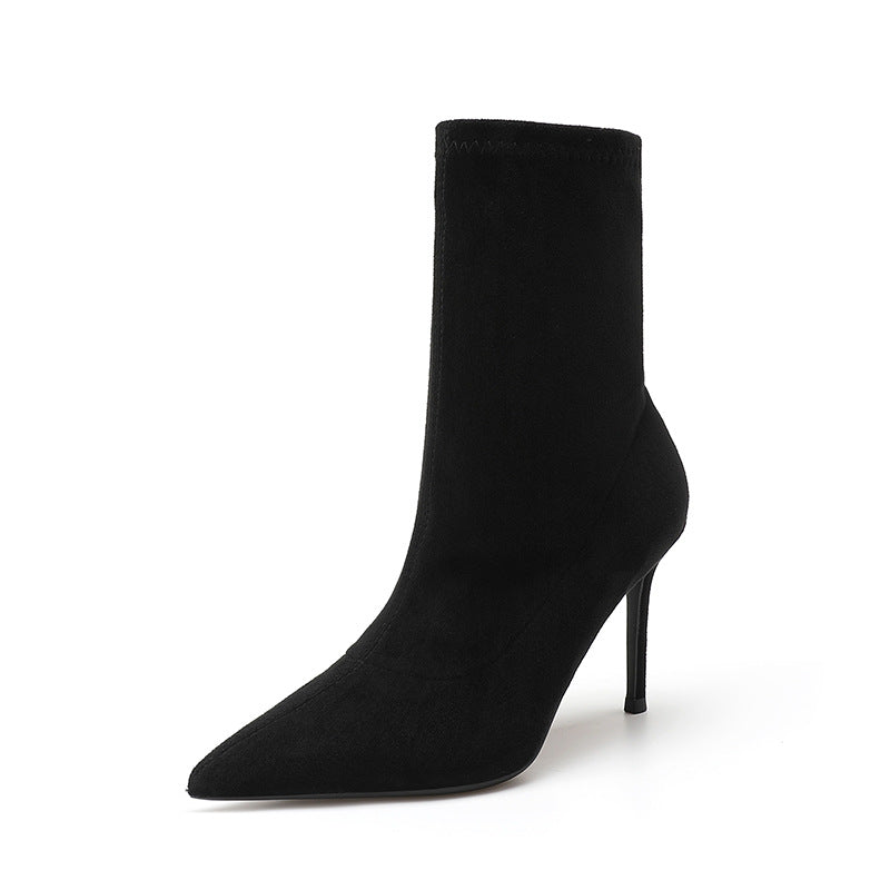 Women's Stiletto Stretch Thin Socks Joker Martin Boots