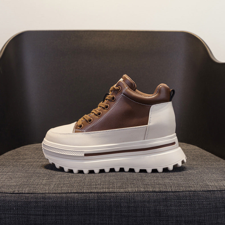 Women's Autumn Invisible Elevated Thick-soled Genuine Fashion Casual Shoes