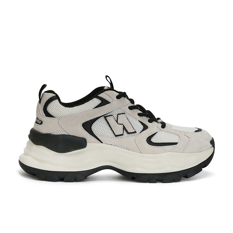 Color Matching Letters Lace Up Daddy Sneakers