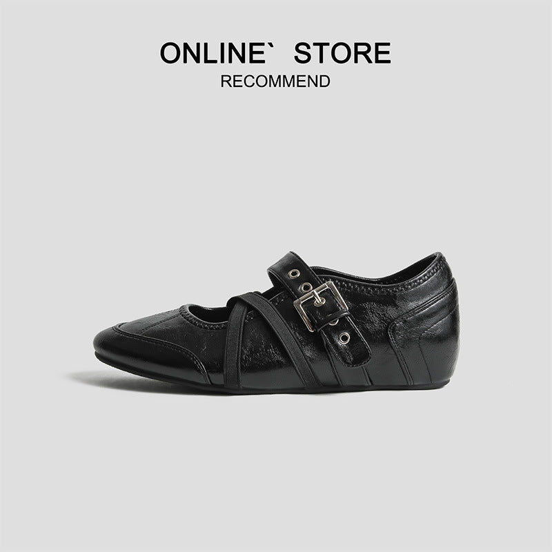 Invisible Height Increasing Insole Ballet Vintage Low-cut Casual Shoes