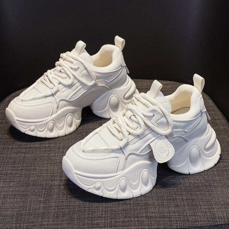 Women's Small Platform Dad Genuine Spring Mesh Casual Shoes