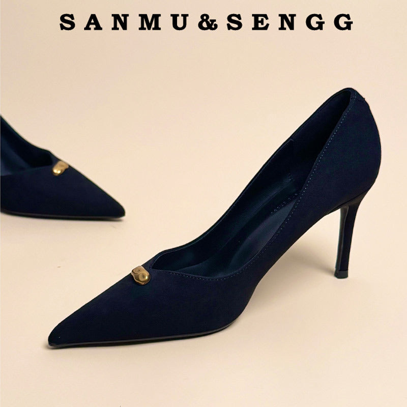 Women's Temperament Not Tired Pointed Toe Little Golden Beans Soft Bottom Women's Fashion Shoes