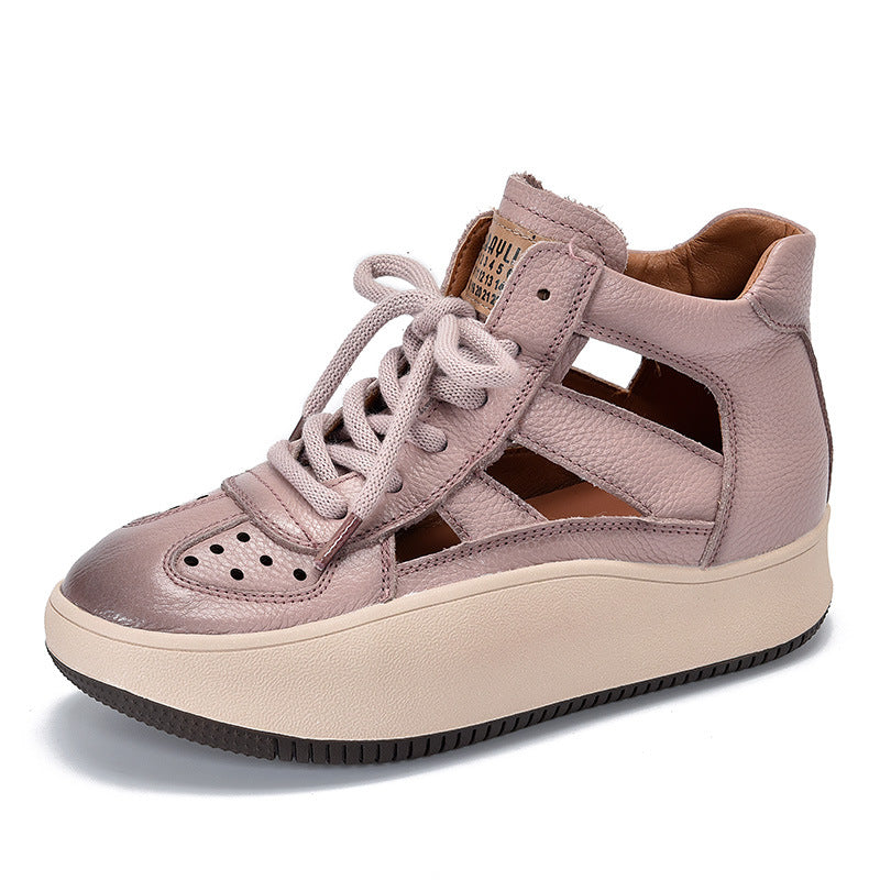 Two Pairs Of Top Layer Cowhide Leisure Sandals