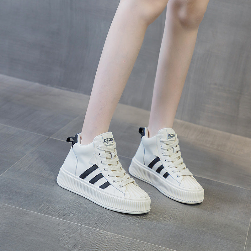 Women's Elevator White Sports Korean Style Fashion Casual Shoes
