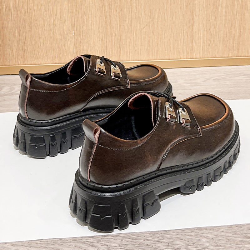 Women's Foot Beauty Power Genuine Platform Lace Leather Shoes
