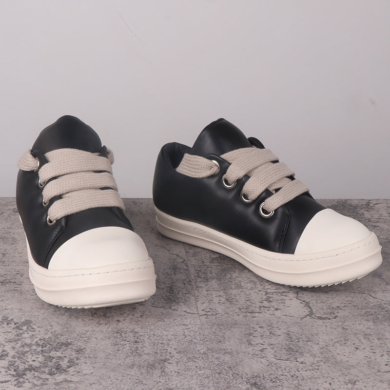 Women's & Men's Sports Bread Hight Increasing Board Male Fat Low Canvas Shoes