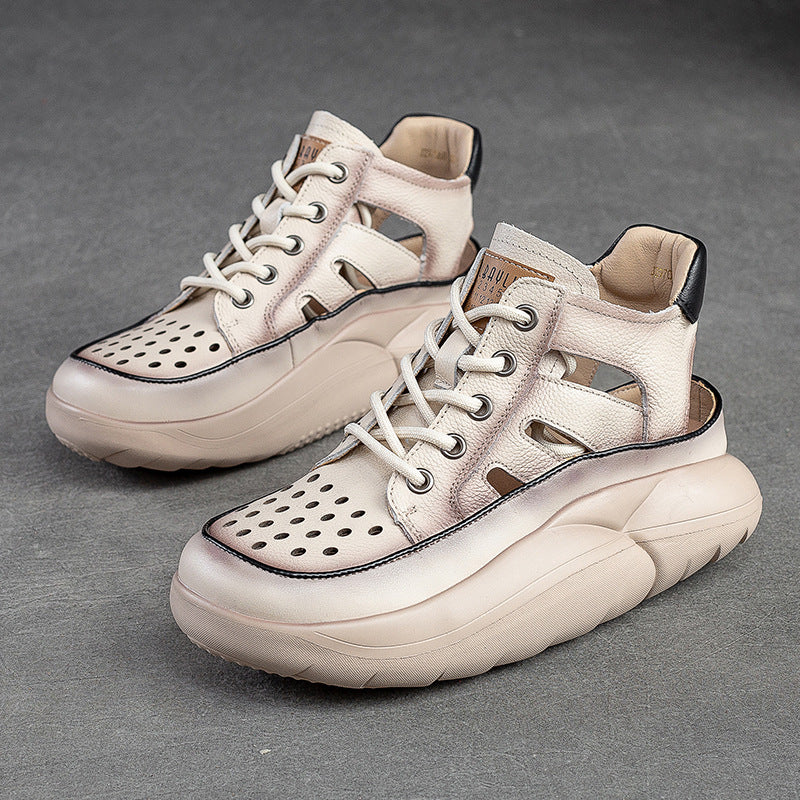 Women's Hollow Hole Comfortable Platform Breathable Front Sandals