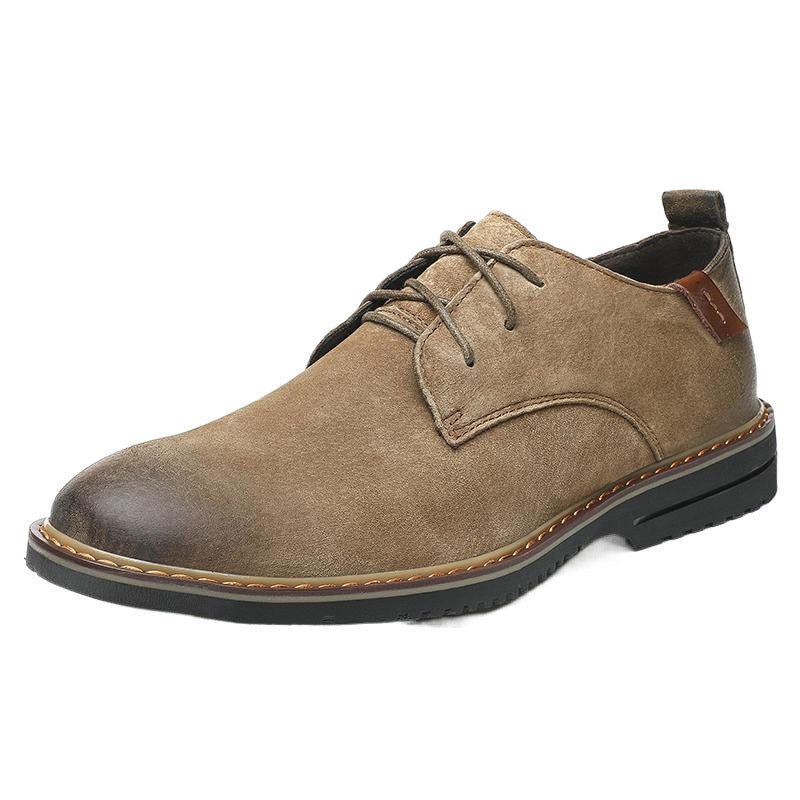 Men's Plus Size Spring Breathable British Stylish Men's Casual Leather Shoes
