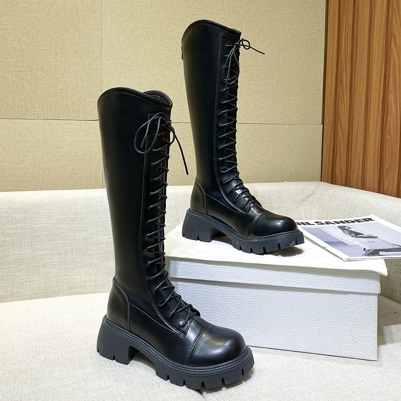 Women's Knight High Shorty Long Below The Knee Boots