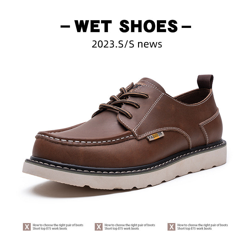 Men's Retro Style Plus Sizes Size Outdoor Mountaineering Leather Shoes