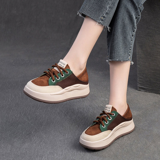 Women's Shu Autumn Color Matching Fashion Pumps Casual Shoes