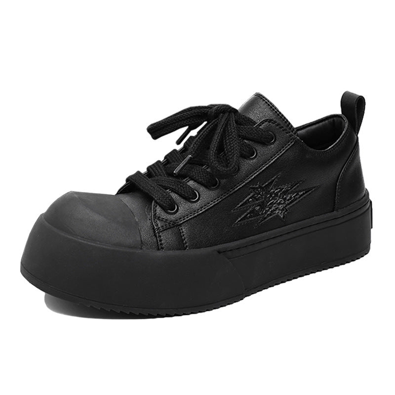 Fashion Round Toe Derby Autumn Platform Increased Sneakers