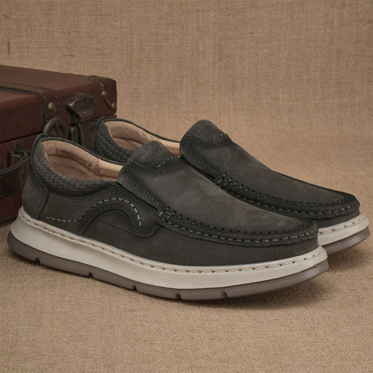 Men's Genuine Business First Layer Cowhide British Loafers