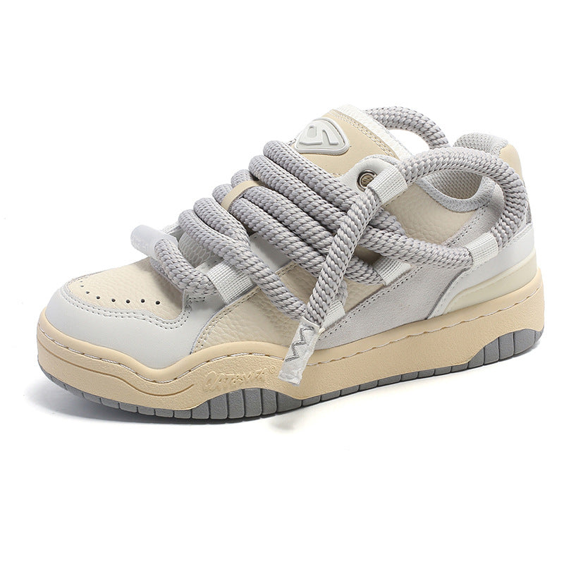 Skateboard White Bread Retro Couple Versatile Sneakers