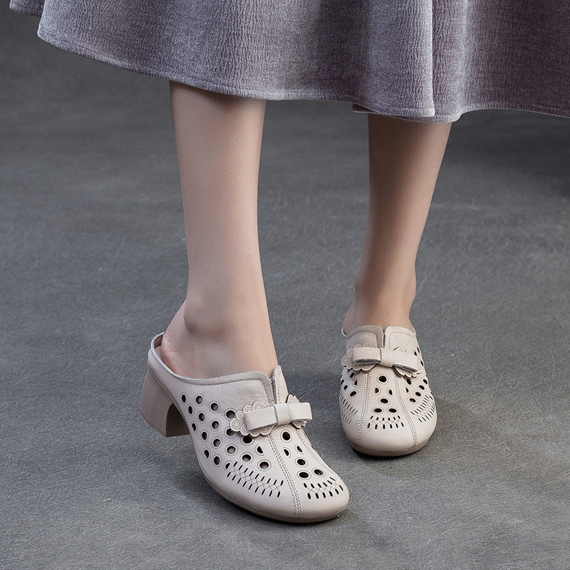 Women's & Men's Retro Small Closed Toe Outdoor Comfortable Heels