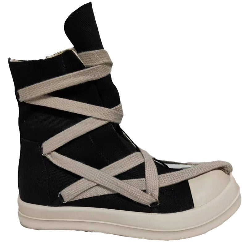 Women's Skate Platform Ankle White Match Trendy Sneakers