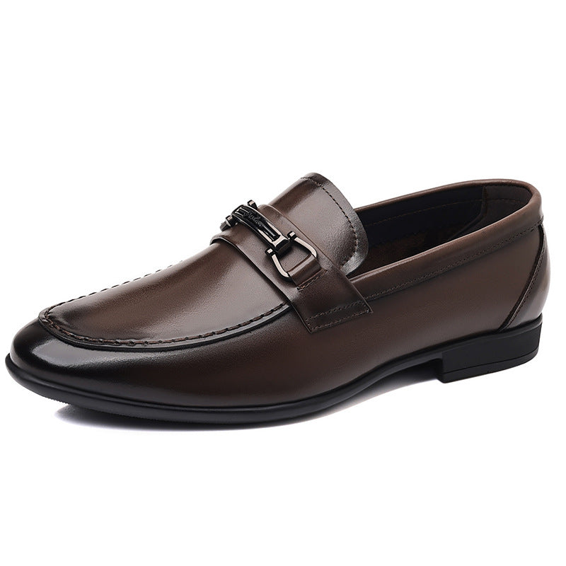 Men's Light Luxury Top Layer Cowhide Lightweight British Loafers