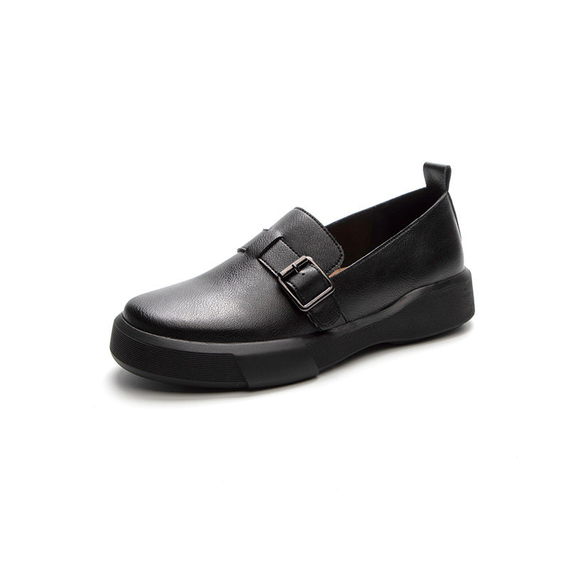 Women's British Style Plus Size Rubber Vintage Soft Loafers