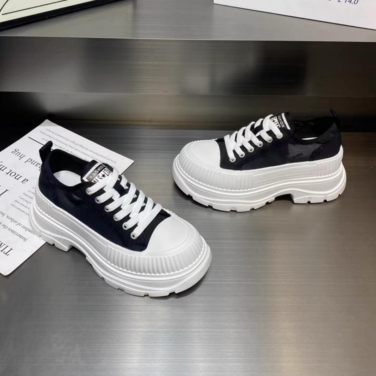 Women's Summer Thick Bottom Increased Breathable Small Muffin Low Casual Shoes