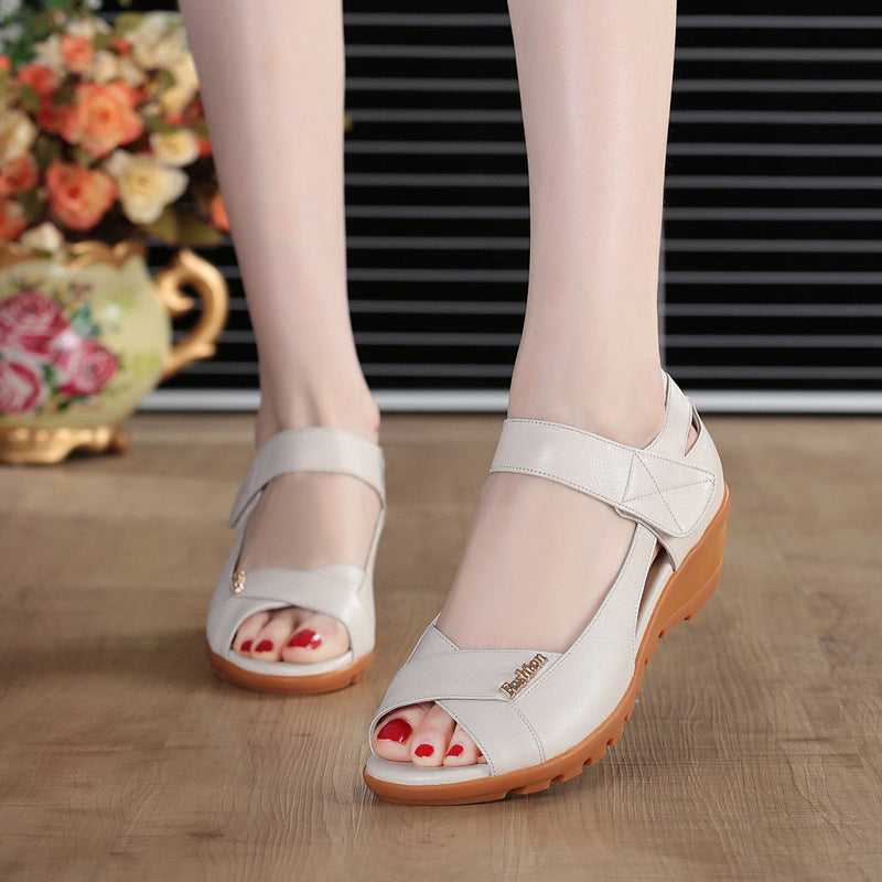 Women's & Men's Summer Wedge Peep Toe Soft Bottom Sandals