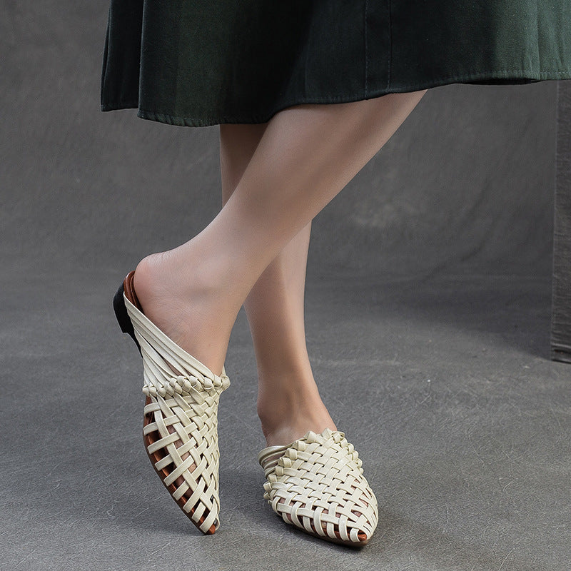 Women's Hand-woven Elegant Breathable Fashion Cattlehide Sandals