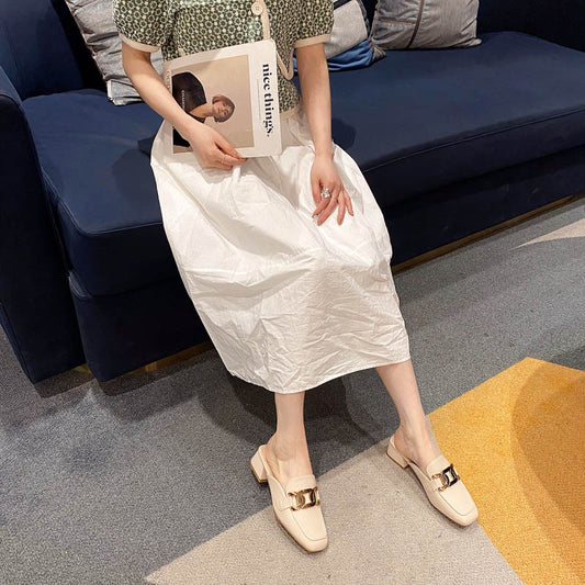 Women's Toe Half Summer Chunky High Temperament Sandals