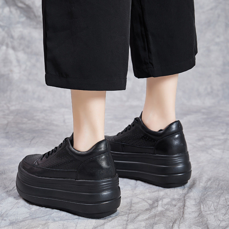 Women's Authentic Hollow Out Hole Ventilation Platform Small Sandals