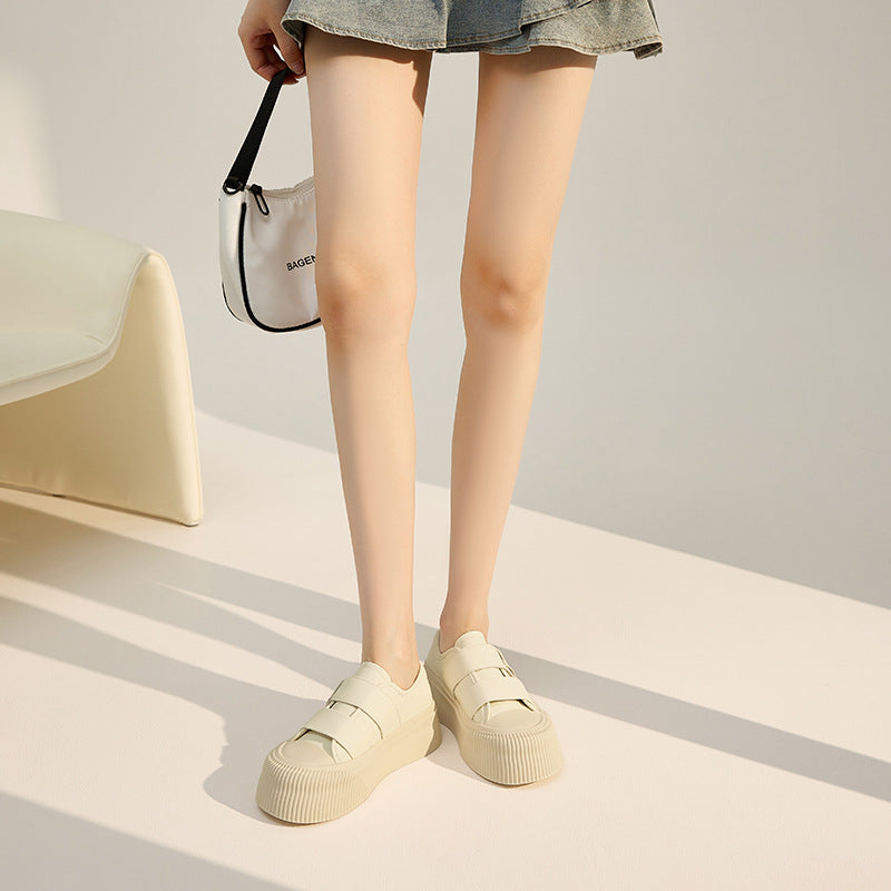 Women's Platform Spring Bread Korean Style White Sneakers