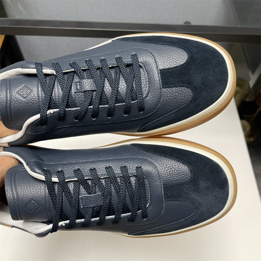 Men's White Sports Skate Color Matching German Training Men's Shoes
