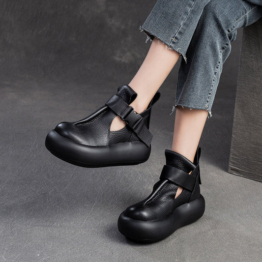 Women's Closed Toe Platform Retro Style Pumps Sandals