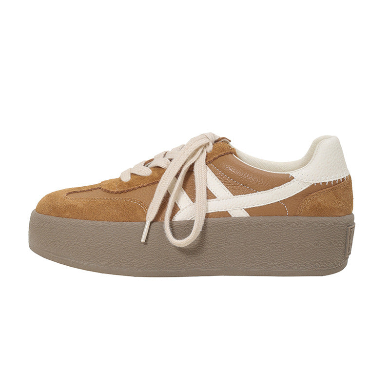 Thick-soled German Training Spring Round Toe Casual Shoes