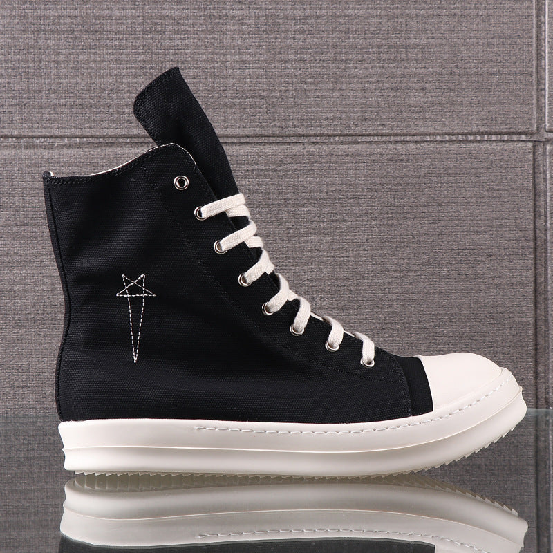 Men's Six-pointed Star Trendy Height Increasing Five-pointed Canvas Shoes