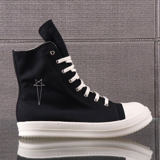 Men's Six-pointed Star Trendy Height Increasing Five-pointed Canvas Shoes