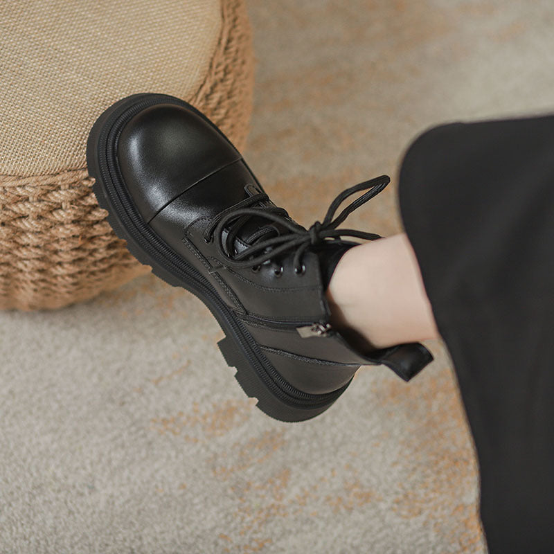 Women's Martin For Platform Ankle British Style Boots