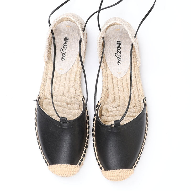 Women's Fisherman Fashion Closed Toe Linen Bottom Sandals