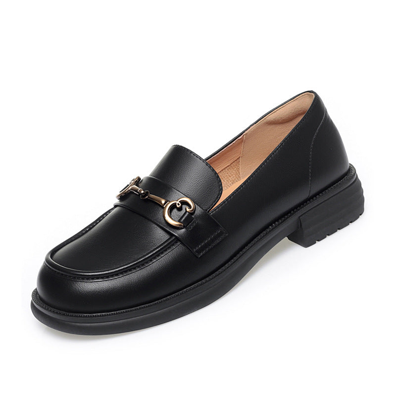 Women's Genuine Retro British Style Spring Deep Loafers