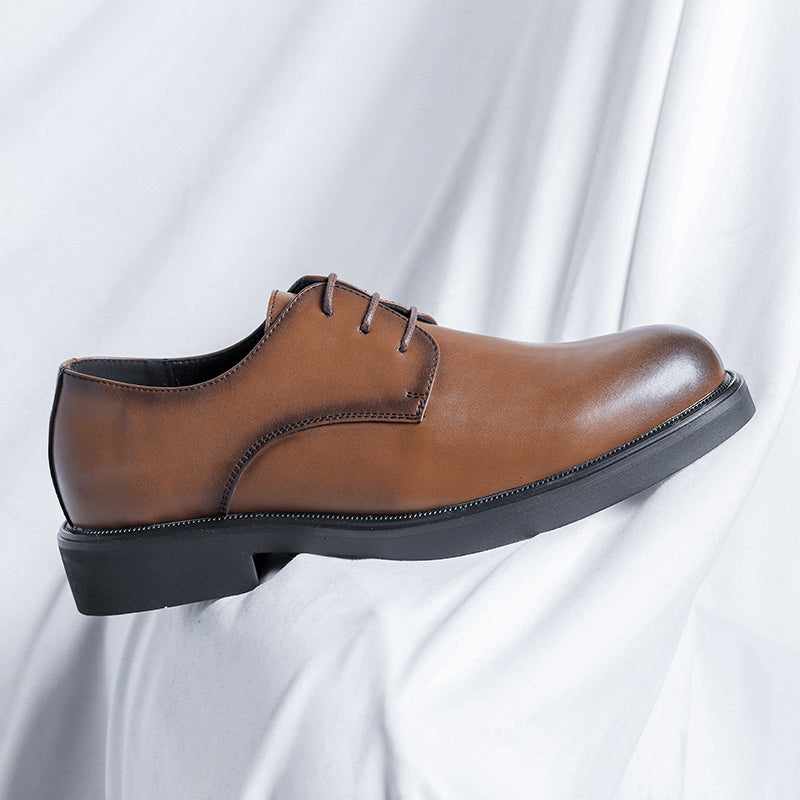 Men's Elevator Business Suit Hidden Platform Groom Leather Shoes
