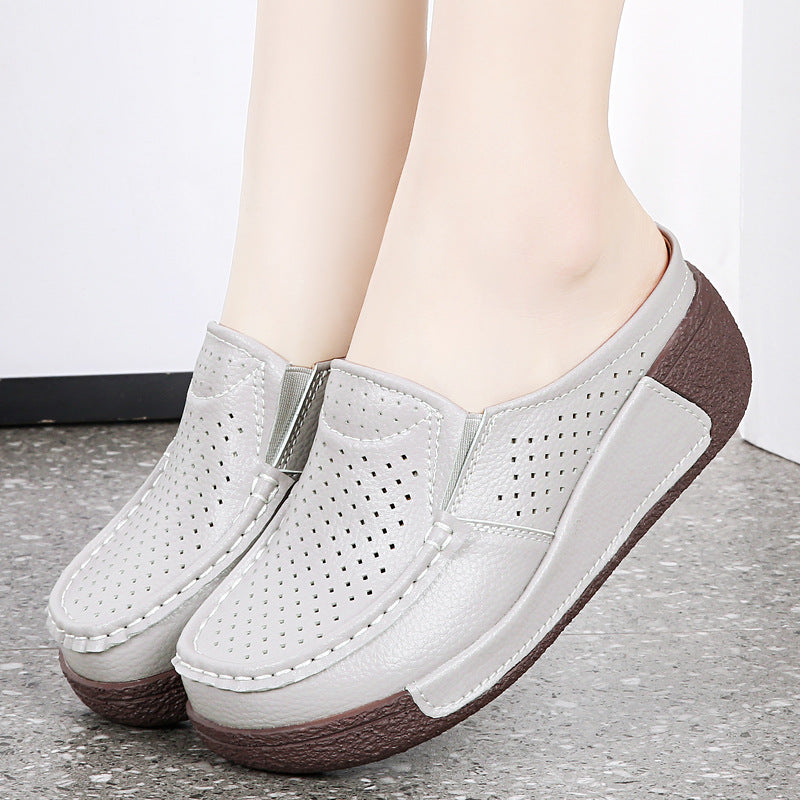 Women's Bottom Toe Cap Half Summer Outdoor Breathable Slippers